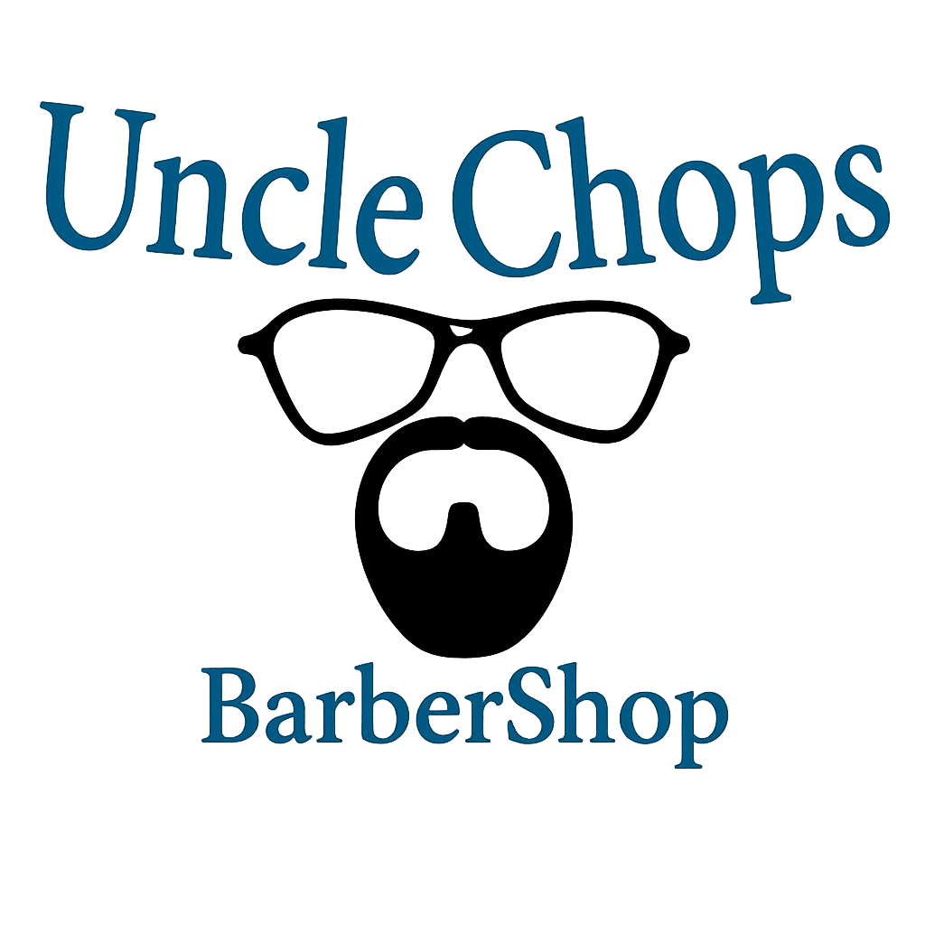 Unclechopsbarbershop logo
